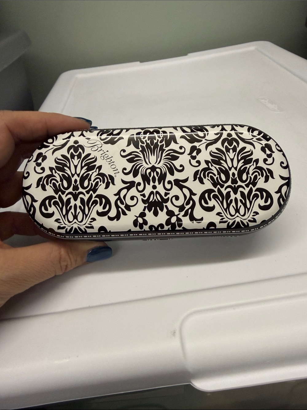 Brighton Black and White Damask Eyewear Case